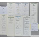 A collection of cricket captains autographs