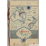 Signed South Africa tour to Australia dinner menu from the voyage on the T.S.S. Awatea on 3rd Octobe