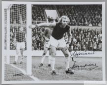 Bobby Moore superb signed b&w photograph,