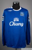 James McFadden blue No.11 Everton long-sleeved jersey, 2006-07