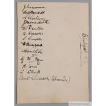 Blackpool FC 1923-24 Football League Division Two autograph album page,