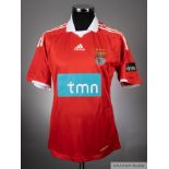 Javier Balboa red and white No.11 Benfica short-sleeved jersey