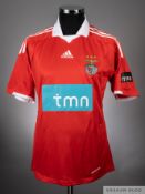 Javier Balboa red and white No.11 Benfica short-sleeved jersey
