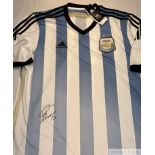 Argentina: Cristian Romero signed Argentina home shirt,