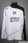 Sean Davis black and white No.23 Fulham long-sleeved jersey, 2003-04