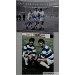 QPR 1967 League Cup Winners Rodney Marsh, Mark Lazarus and Ian Morgan, pair of signed photographs