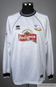 Fabrizio Ravanelli white No.21 Derby County long-sleeved jersey, 2001-03