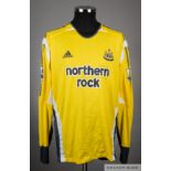 Shay Given yellow and white No.1 Newcastle United goalkeepers jersey, 2005-06