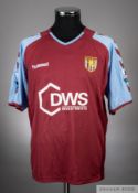 Juan Pablo Angel claret and blue No.9 Aston Villa short-sleeved jersey, 2004-05