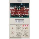 Liverpool European Cup Final Wembley 1978 photograph and signed FDC display,