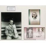 Australian cricket legend Don Bradman signed display,