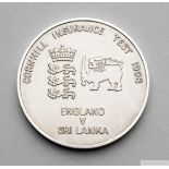 David Lloyd white-metal 1998 Cornhill Insurance Test Series medal