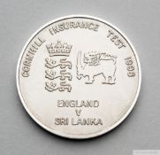David Lloyd white-metal 1998 Cornhill Insurance Test Series medal