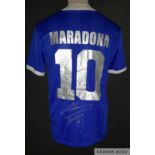 Diego Maradona signed 1986 Argentina “Hand of God” home shirt