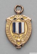 Tommy Wilson 9ct gold and enamel 1919-20 2nd Division Runners-Up medal