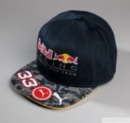 Max Verstappen signed blue Red Bull F1 cap