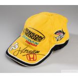 Jarno Trulli signed yellow and black Benson & Hedges Jordan Honda F1 cap