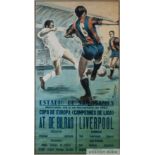 Copa De Europa Athletic Bilbao v Liverpool poster 2nd November 1983,