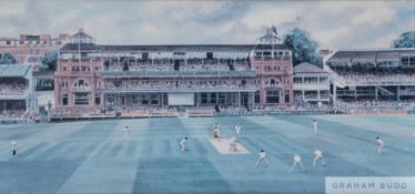 Four Hudson & Kearns cricket player profile prints,