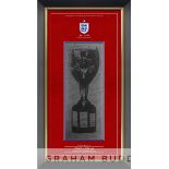 England 1966 World Cup signed & framed Jules Rimet trophy image signed by all 22 squad players,