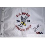 Bryson DeChambeau (USA, 2020 US Open Winner) signed Golf Flag, U.S. Open – 2020 – Winged Foot,