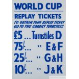1966 World Cup Final poster produced in the event of a replay between England and West Germany at We