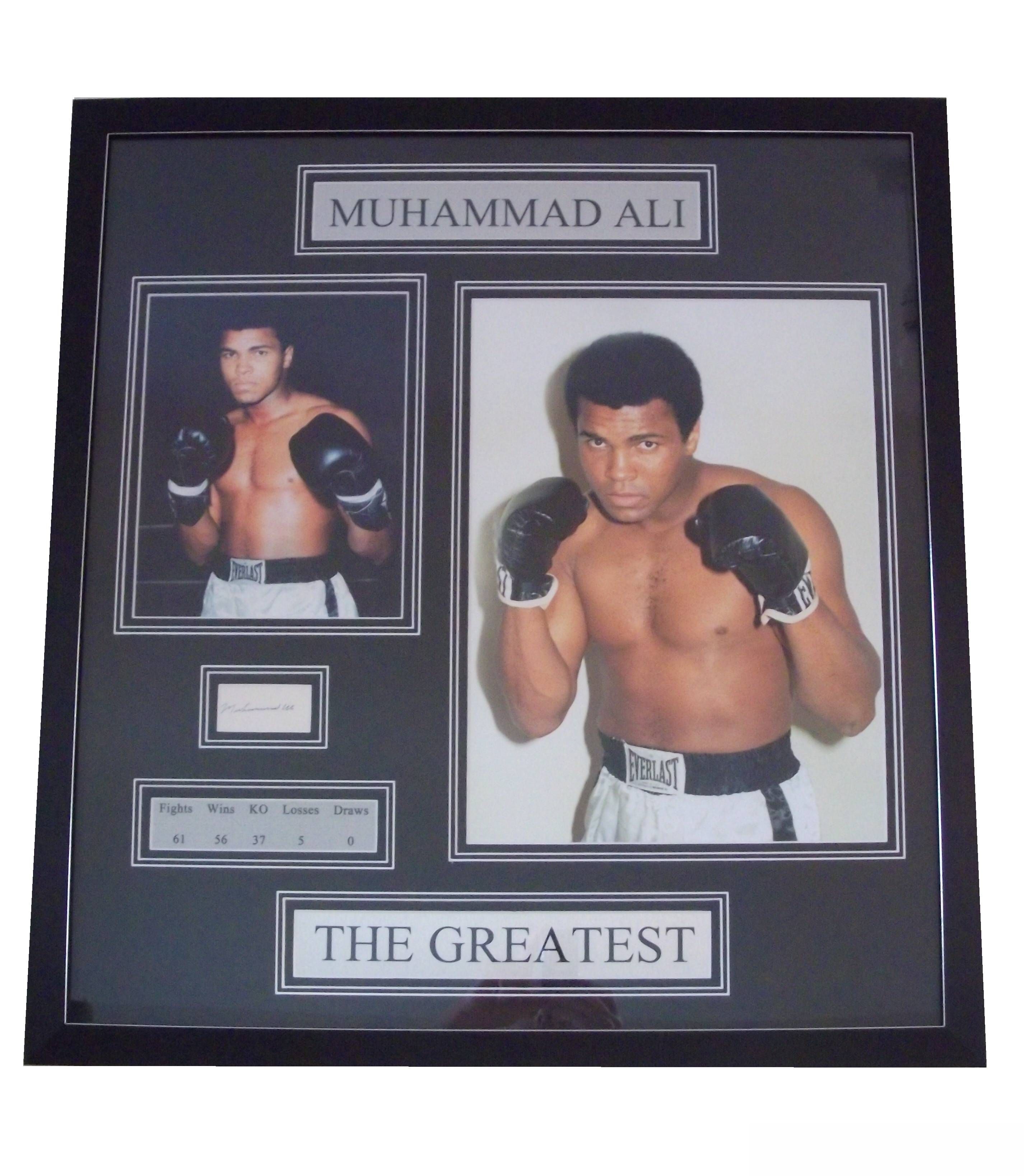 Boxing: Muhammad Ali signed & framed display - Image 2 of 4