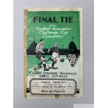 Programme fully autographed in ink by Everton 1933 Cup Final,