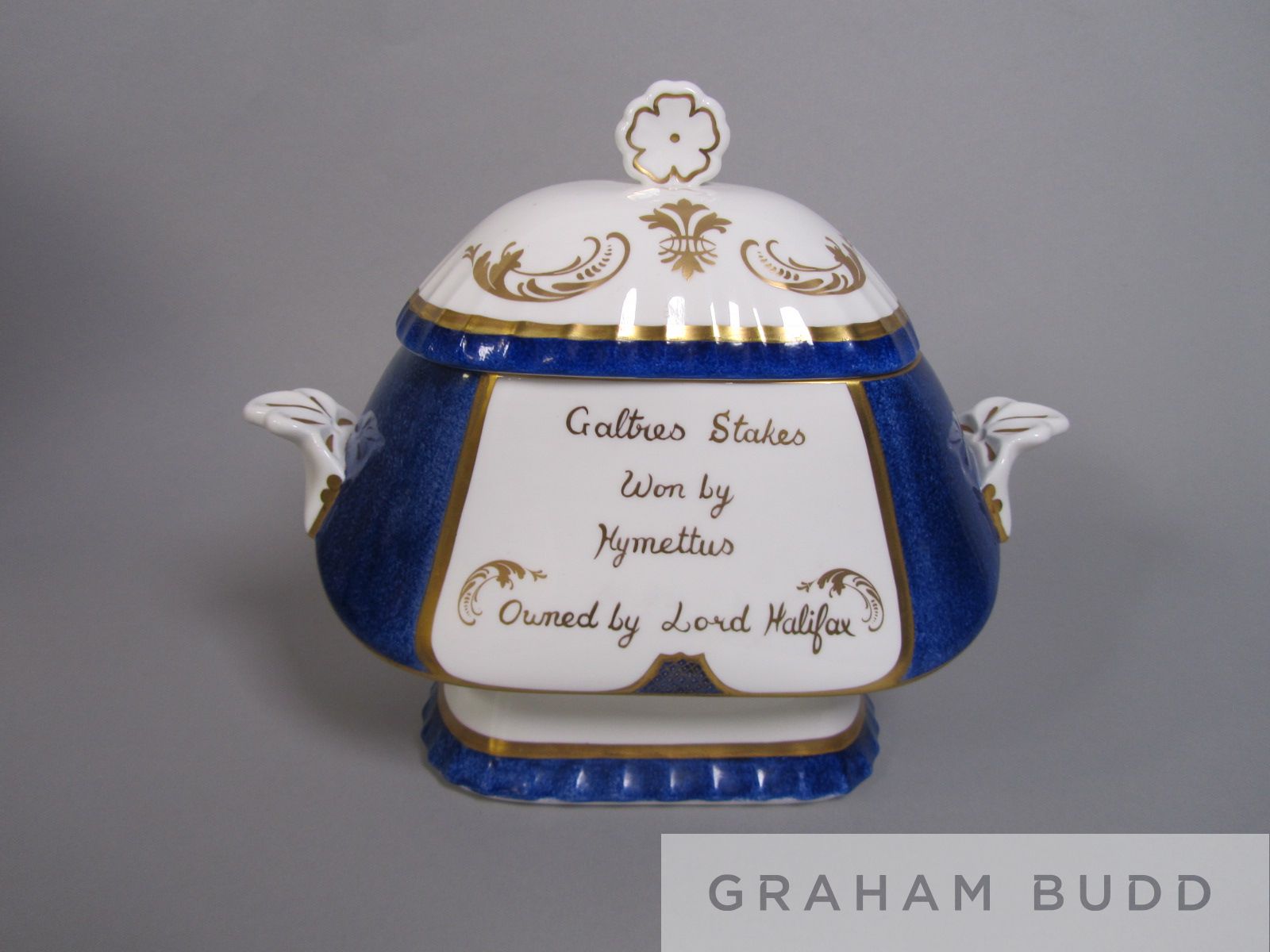 Horse racing: Sutherland cup and cover for the Galtres Stakes won by Hymettus owned by Lord Halifax, - Image 2 of 2