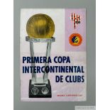 Programme for the Inaugural World Club Championship match between Real Madrid v Penerol,
