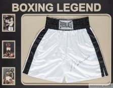 Pair of autographed Muhammad Ali autographed Everlast boxing trunks