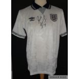 Paul “Gazza” Gascoigne signed England replica shirt as worn by the team during Italia 90