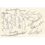 Rare Liverpool FC autographed postcard signed by 13,