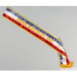 Ex-Pelé Collection: red, white & purple sash embroidered with the text "Gran Mariscal, 1981"