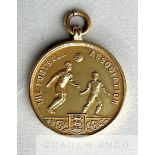 Len Chalmers 9ct gold Leicester City 1961 F.A.Cup Runners-up medal