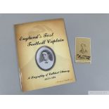 England's first football captain Cuthbert J Ottaway signed photographic card by Hills & Saunders,