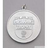 White metal 2019-20 EFL Papa Johns Trophy runners-up medal