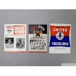 Three Manchester United match programmes