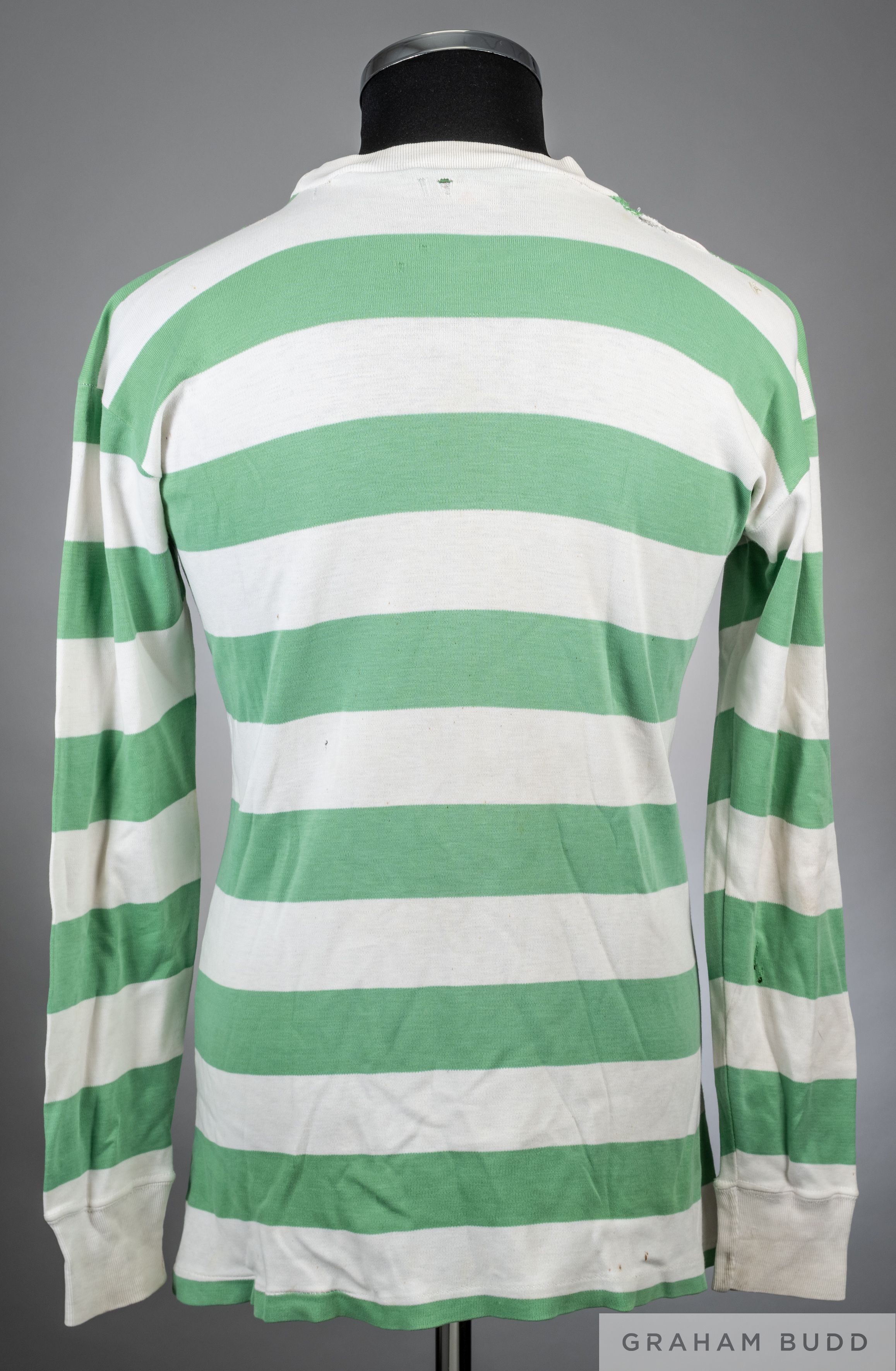 Tommy Gemmell green and white Celtic 1970 match worn shirt - Image 2 of 2