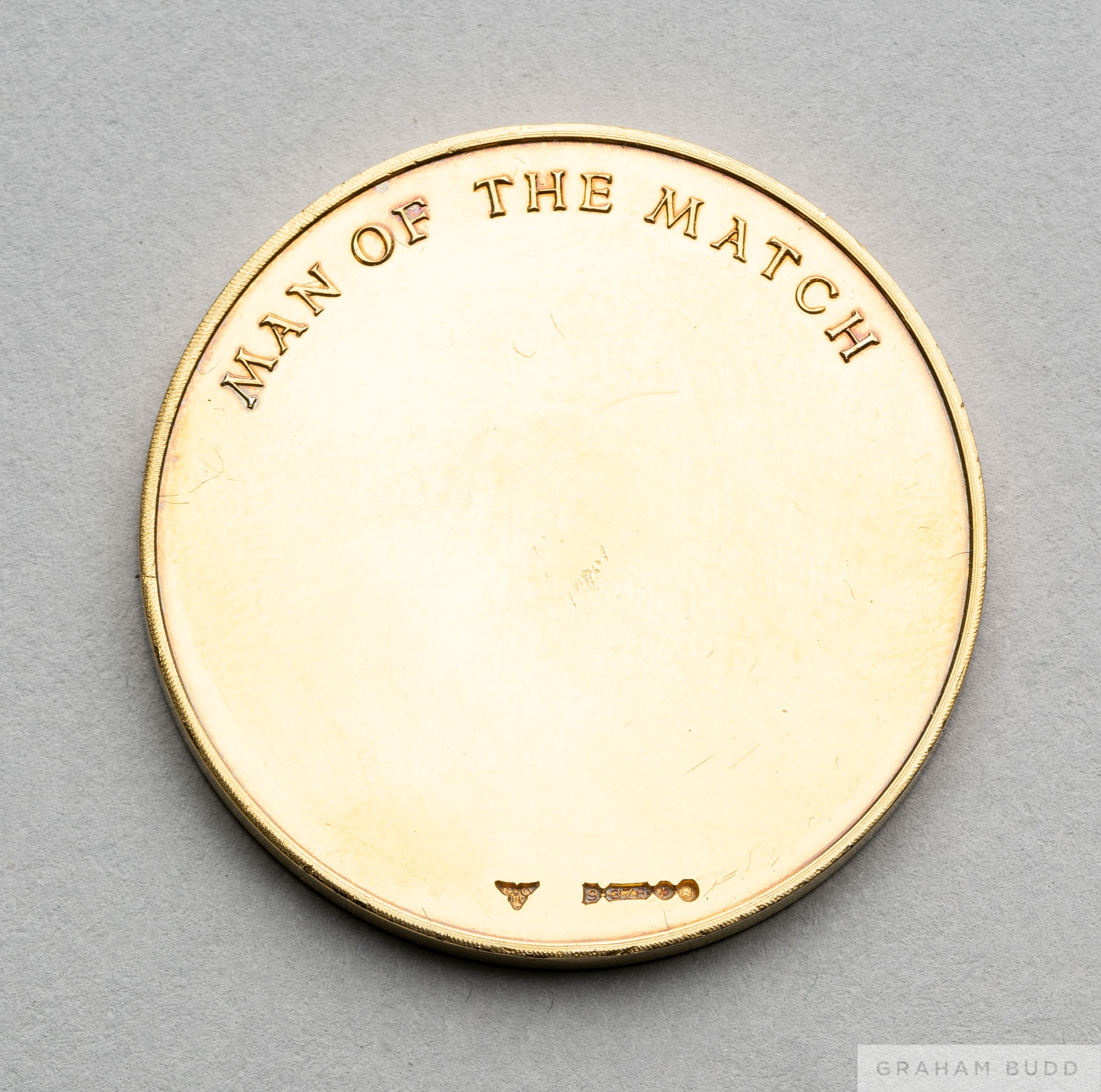 David Lloyd 9ct gold Gillette Cup Man of the Match medal - Image 2 of 2