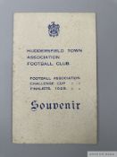 Tommy Wilson Huddersfield Town special issue 1928 F.A.Cup souvenir programme