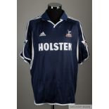 Serhiy Rebrov blue and white No.11 Tottenham Hotspur match worn short-sleeved shirt, 2000-01