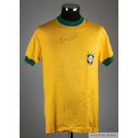 Pele yellow and green No.10 Brazil International short-sleeved shirt, 1971