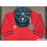 Neil Webb: cap and shirt for the 1,000th footballer to play for England,