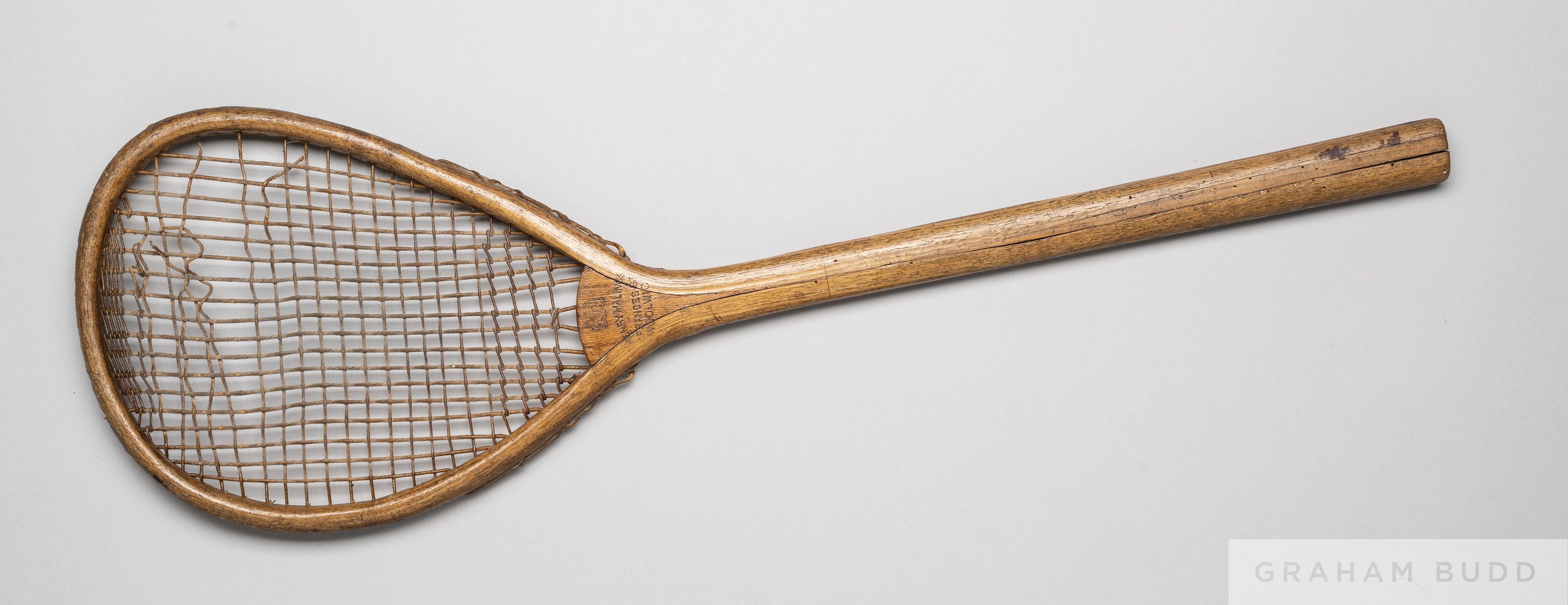 Tilt-headed Lawn Tennis racquet by Henry Malings