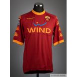 Jeremy Menez red and orange No.94 AS Roma short-sleeved shirt, 2009-10