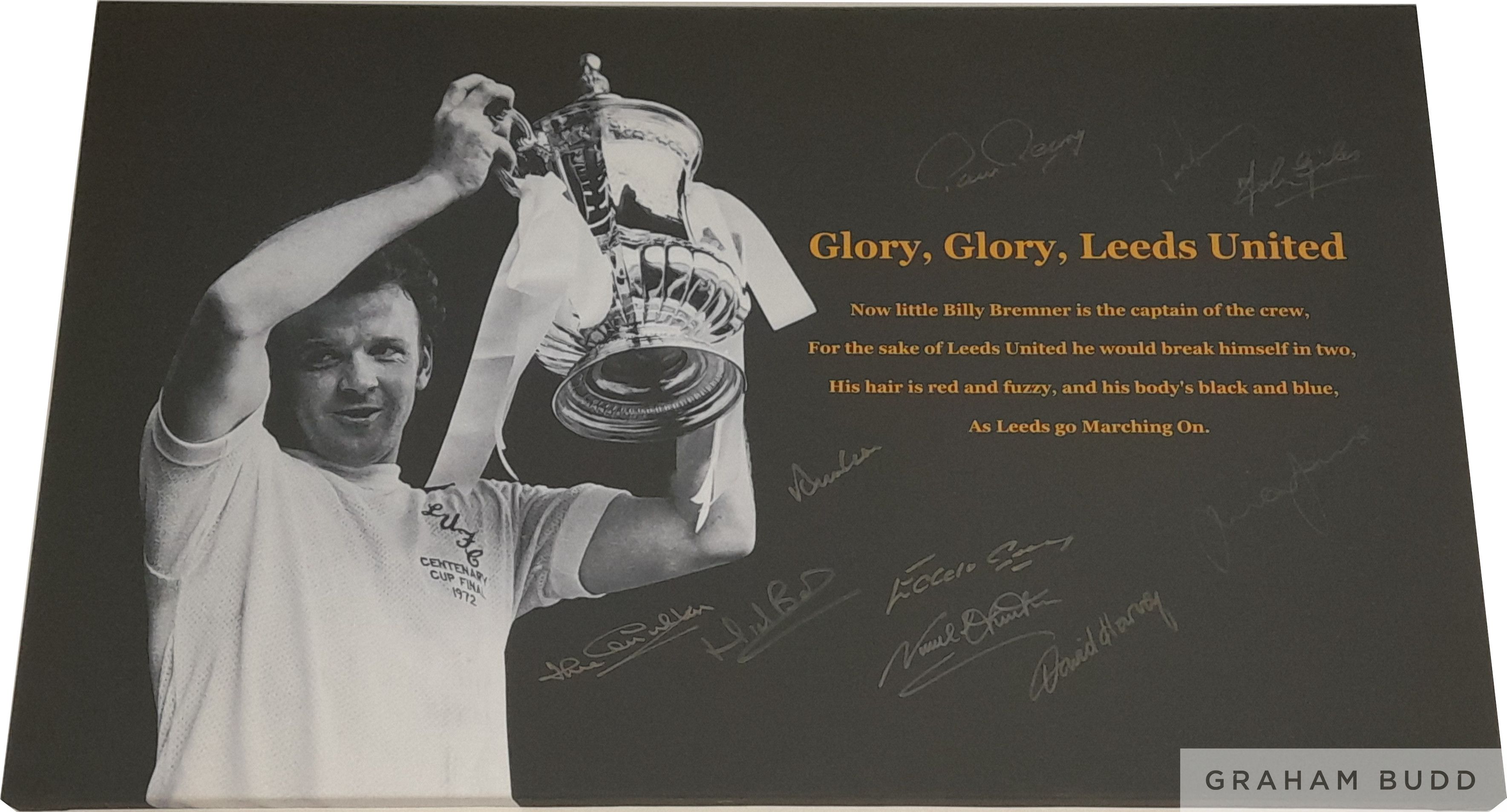 Leeds United1972 FA Cup Winners signed canvas, - Image 2 of 3