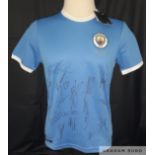 Manchester City 125 year commemorative Official club squad signed shirt autographed by 19,