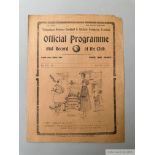 Tottenham Hotspur v. Blackburn Rovers home match programme, 28th August 1920