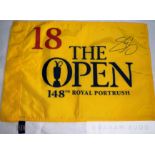 Shane Lowry (Ireland, 2019 Open Champion) signed golf flag and cap,